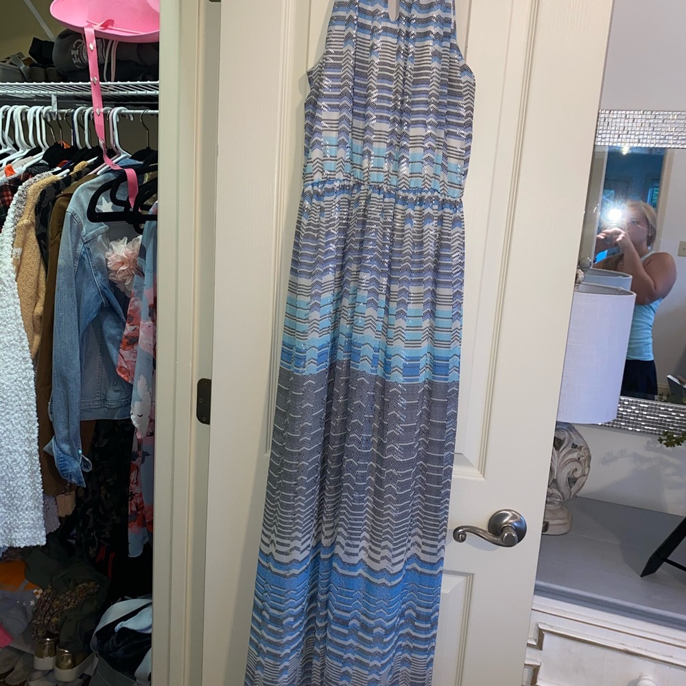 Beautiful multi colored maxi dress
